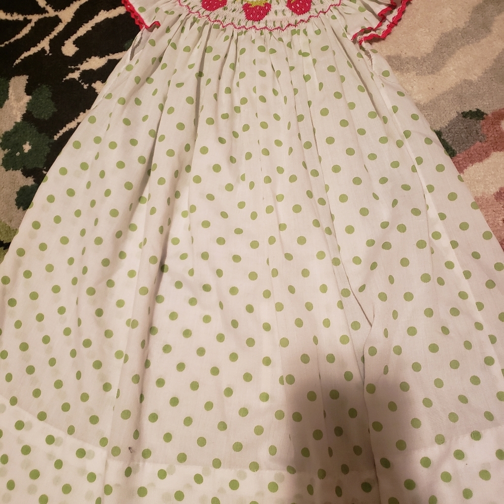 Smocked strawberry dress